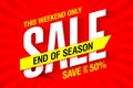 End of season weekend sale banner