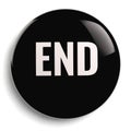 End Black Round Symbol Isolated