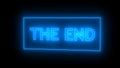 THE END Sign in Neon Style Royalty Free Stock Photo