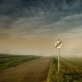 End of speed limit 50 sign Royalty Free Stock Photo