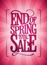 End of spring total sale banner mockup