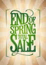 End of spring total sale vector poster design