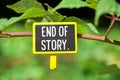 End of story text on board Royalty Free Stock Photo