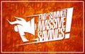 End of summer massive savings banner Royalty Free Stock Photo