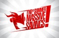 End of summer massive savings, sale poster Royalty Free Stock Photo