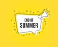 End of Summer Sale. Special offer price sign. Vector