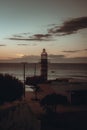 late afternoon on the beach lighthouse