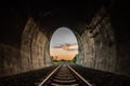 End of the train tunnel Royalty Free Stock Photo