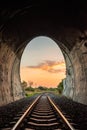 End of the train tunnel Royalty Free Stock Photo