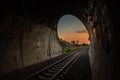 End of the train tunnel Royalty Free Stock Photo