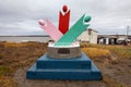 Photo of the End of trans-Canada Trail in Tuktoyaktuk in the Canadian arctic