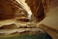 The end of wadi Zeelim in Judea desert, Israel. Royalty Free Stock Photo