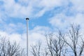 The end of a white flagpole Royalty Free Stock Photo