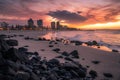 Sunset at Tweed Heads, Australia Royalty Free Stock Photo