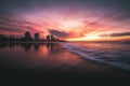 Sunset at Tweed Heads, Australia Royalty Free Stock Photo