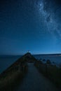 Beautiful sunrise at Nugget Point Lighthouse, New Zealand Royalty Free Stock Photo