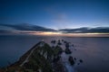 Beautiful sunrise at Nugget Point Lighthouse, New Zealand Royalty Free Stock Photo