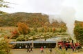 `The End of the World Train` at Macarena Waterfall Station During the Excursion, Tierra del Fuego Province, Argentina