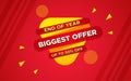 End of year biggest offer sale banner with text effect