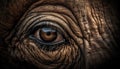 Endangered African elephant portrait, looking at camera generated by AI Royalty Free Stock Photo