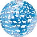 Endangered animals global Royalty Free Stock Photo