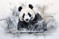 Endangered black animal background asia panda white nature bear mammal wild cute wildlife china Royalty Free Stock Photo