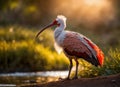 Endangered Crested Ibis Nipponia nippon endangered species