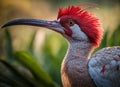 Endangered Crested Ibis Nipponia nippon endangered species