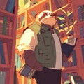 Endearing Otter Librarian: A Whimsical Storytelling Adventure