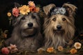 Endearing Positive dogs dressed. Generate Ai