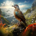 Endemic NZ bird Weka, Gallirallus australis Made With Generative AI illustration