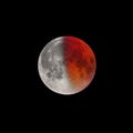 Ending phase of Super Bloody Moon full eclipse