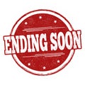 Ending soon sign or stamp