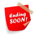 Ending soon vector sign