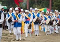 The ending of the traditional Korea farmers show, The farmers dance occurred to celebrate the harvest in Korea.