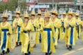 The ending of the traditional Korea farmers show, The farmers dance occurred to celebrate the harvest in Korea. Royalty Free Stock Photo