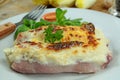 Endives with ham and gratin Royalty Free Stock Photo