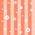 Endless background with circles. Cute romantic orange vector background. Decor for children\'s birthday, girls party, gift wrappin