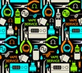 Endless background of vape service Royalty Free Stock Photo