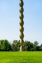 The Endless Column (Column of Infinite or Coloana Infinitului). Impressinve landmark part of Unesco World Heritage Royalty Free Stock Photo