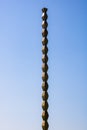 The Endless Column made by Constantin Brancusi in Targu Jiu, Romania. Impressinve Royalty Free Stock Photo