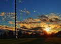 Endless Column pastel colors HDR sunset in autumn