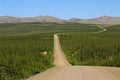 Endless Dempster Highway near the arctic circle, Canada Royalty Free Stock Photo