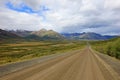 Endless Dempster Highway near the arctic circle, Canada Royalty Free Stock Photo