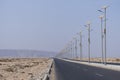 Highway through the desert leading to Hurghada