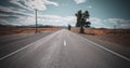 Endless, deserted road. Very popular tourist destination empty with no cars nor people Royalty Free Stock Photo