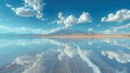 The endless expanse of a salt flat