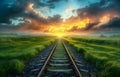Endless Horizons: A Surreal Journey on the Quantum Train of Opti
