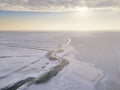 Endless ice field to horizon