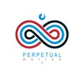 Endless Infinity Loop vector symbol, conceptual logo special design. Royalty Free Stock Photo